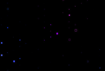 Dark Pink, Blue vector background with rectangles.