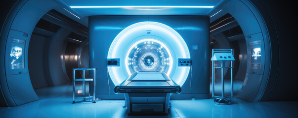 Magnetic resonance device or system in blue colors