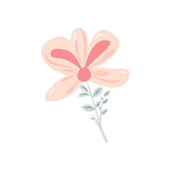 Cute spring flower, minimalist children's design, spring concept, Valentine's day concept