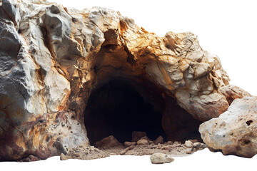 Cavern, transparent background, isolated image, generative AI