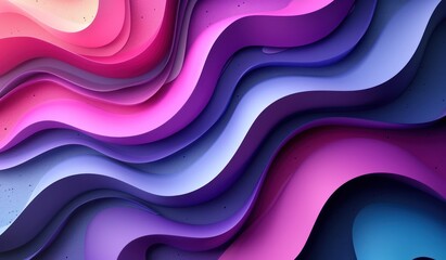 purple, blue and gray background has the wave curves., color art, rounded, soft and rounded forms