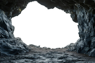Cavern, transparent background, isolated image, generative AI - obrazy, fototapety, plakaty