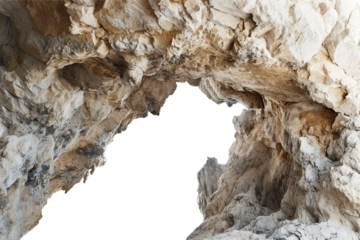 Cavern, transparent background, isolated image, generative AI