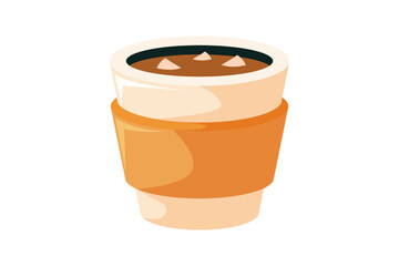 Chocolate Drink Retro Flat Sticker Design