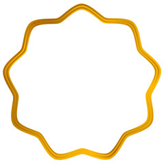 Gold curved circular border
