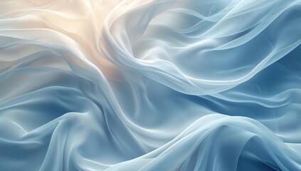 Obraz premium white abstract wavy and wave seamless background, in the style of soft