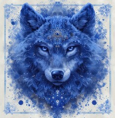 wolf head, art poster, background graphic, art design