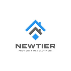 Fototapeta premium Simple Corporate New Tier Logo Design Vector for Property Development Consulting Business