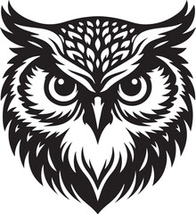 Owl head vector illustration 