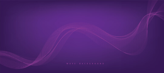 Lines for the background. Black stripes on a white background. Set of wavy lines. Multiple line waves. Creative line art. Purple waves with lines. Vector waves set. Curved wavy line, smooth stripe.