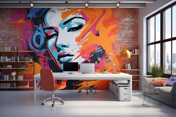 Colorful home office