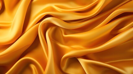 "Golden Glow: A Soft and Smooth Yellow Satin Fabric Weave Creates a Luxurious Wallpaper Background