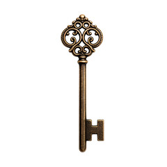 antique skeleton key, ancient doorway key, isolated on a white or transparent background, PNG ,
vintage brass key 