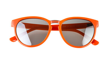 Orange sunglasses isolated over white background.