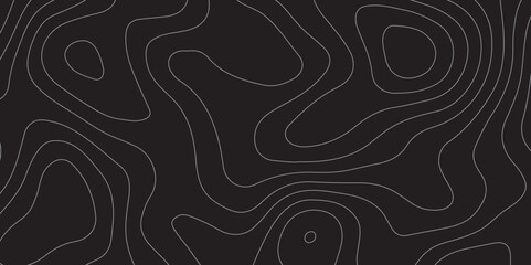 Abstract background with topographic contour map with geographic line map .black wave paper curved reliefs abstract background .vector illustration of topographic line contour map design.
