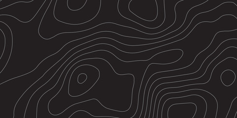 Abstract background with topographic contour map with geographic line map .black wave paper curved reliefs abstract background .vector illustration of topographic line contour map design.