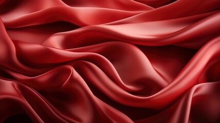 Ruby Radiance: A Smooth and Soft Red Satin Textile Texture Wallpaper, Evoking a Feel of Timeless Elegance