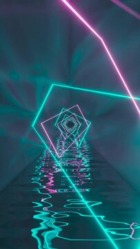 Vertical Geometric Fusion: Exploring Abstract Design with Dynamic Motion Graphic