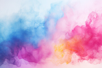 Fototapeta premium Colorful cloud of smoke on white background. Abstract background for design.