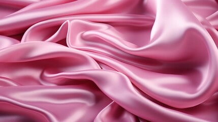Obraz premium Sensuous Petal Pink: The Soft and Lustrous Weave of Pink Satin Textile, Transforming into a Captivating Wallpaper Background