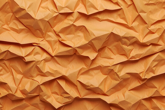 Orange Crumpled Craft Paper Seamless Texture, an Enduring Canvas for Creative Endeavors © eraStocks 