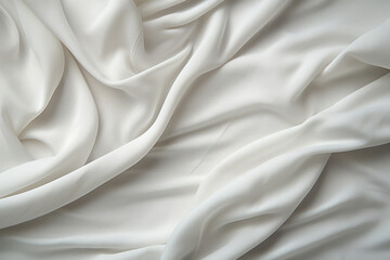 Obraz premium White satin fabric texture background for wedding ceremony or luxury event design.