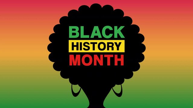 Afro Head with Black History Month banner