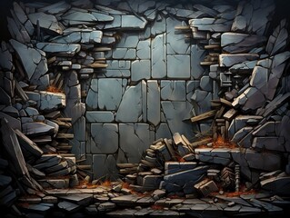 Fototapeta premium Texture of a stone wall