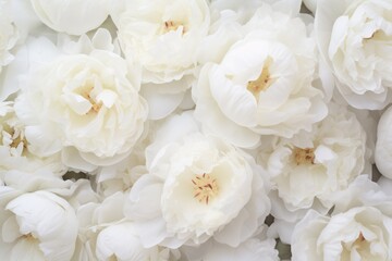 colorful background of white peonies close up