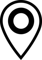 Location pin icon. Map pin place pointer. GPS location symbol in trendy line style with editable stock on transparent background. Premium quality symbol. Vector sign for mobile apps and websites.