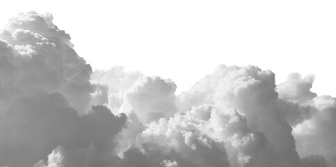 Transparent cumulus dense cloud for advertising and templates. Panorama. PNG. - obrazy, fototapety, plakaty