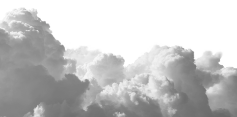 Transparent cumulus dense cloud for advertising and templates. Panorama. PNG.