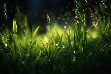 Abstract summer background with fresh grass.