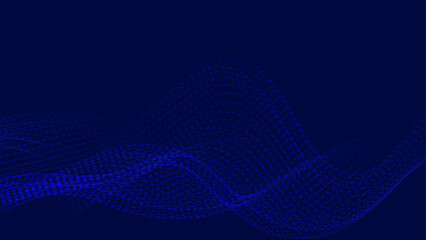 Abstract digital wave of particles. Futuristic point wave. Technology black background vector, big data, networking, complexity