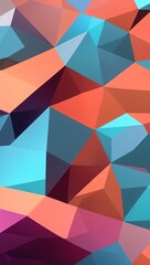 Colorful Polygonal Art Geometric Abstract Background