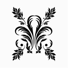 Obraz premium Abstract flowers with leaves AI generative illustration