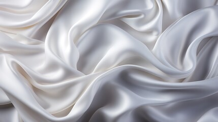 Ivory Luster: A Wallpaper Background Featuring the Soft and Smooth Weave of White Satin Fabric, Adding a Touch of Glamour