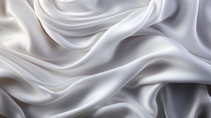 Obraz premium White Silk Serenade: A Soft and Smooth White Satin Fabric Weave Creates a Luxuriously Inviting Wallpaper Background