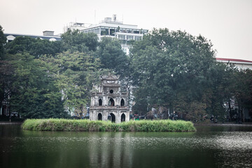 Turtle Tower, Hoan Kiem Lake, Hanoi, Vietnam