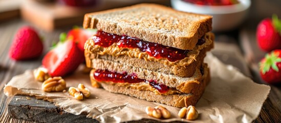 Healthy peanut butter and jelly lunch to go for all ages.
