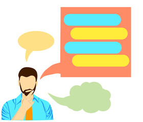 Employee think illustration