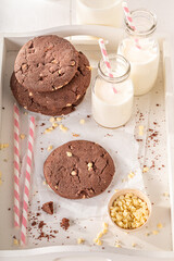 Delicious and sweet chocolate cookies as a sweet dessert.