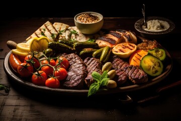 A Mediterranean grill platter.