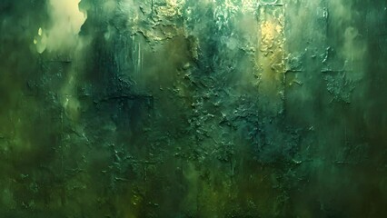 Green grundge Abstract background animation, seamlessly loopable. Beautiful floating mid-air, shallow depth of field. Perfectly Spooky texture moving
