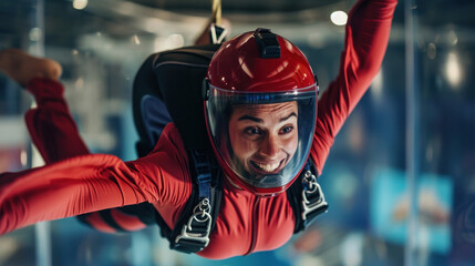 human flight in the wind tunnel