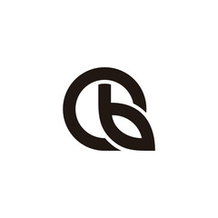 letter cb simple geometric line silhouette logo vector - obrazy, fototapety, plakaty