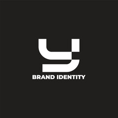 letter y motion line simple logo vector