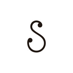 letter s simple vintage loop logo vector