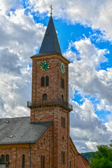 Fototapeta na wymiar Evangelische Michaelskirche in Eberbach im Rhein-Neckar-Kreis (Baden-Württemberg) 