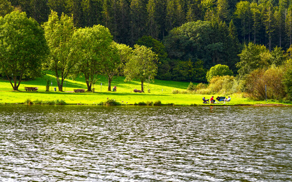 Marbach-Stausee im Odenwaldkreis (Hessen, Deutschland)	